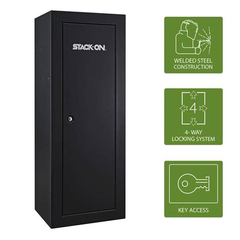 stack on 14 gun steel key lock security cabinet|stack on gun cabinets walmart.